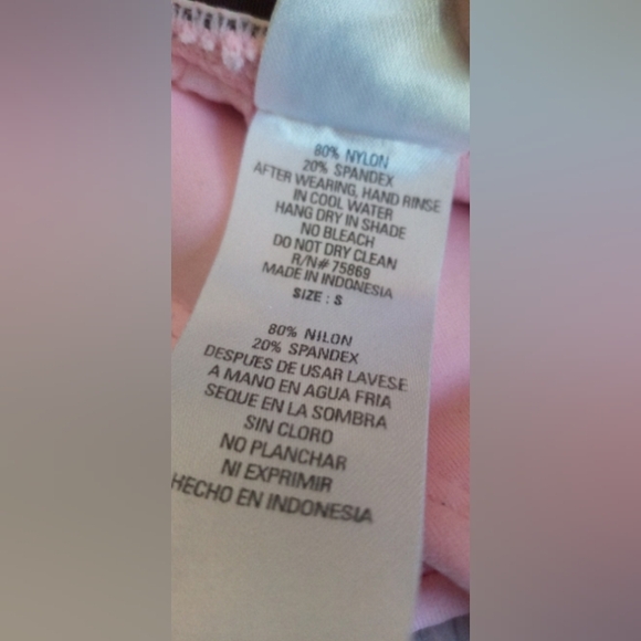 Floral Pink Halter Bikini Top by Malibu - Picture 6 of 7